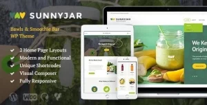 SunnyJar - Smoothie Bar & Healthy Drinks Shop WordPress Theme