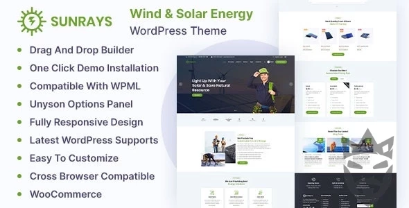 Sunrays – Solar Power & Green Energy WordPress theme