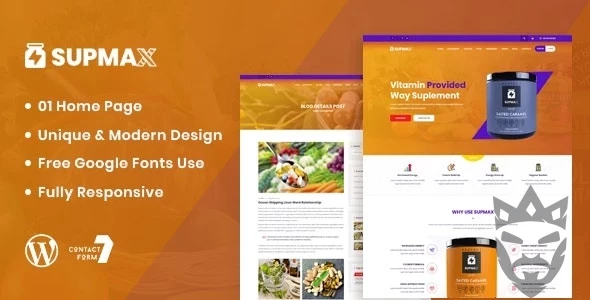 Supmax - Health & Supplement WordPress Theme