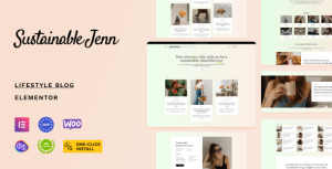 Sustainable Jenn - Eco Lifestyle Blog WordPress Theme