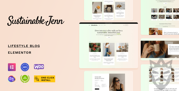 Sustainable Jenn - Eco Lifestyle Blog WordPress Theme