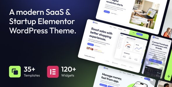 Suzly - SaaS  Startup Elementor WordPress Theme