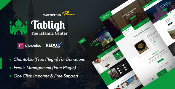 Tabligh - Islamic Institute  Mosque WordPress Theme + RTL