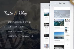 Tada & Blog - Personal Blog WordPress Template