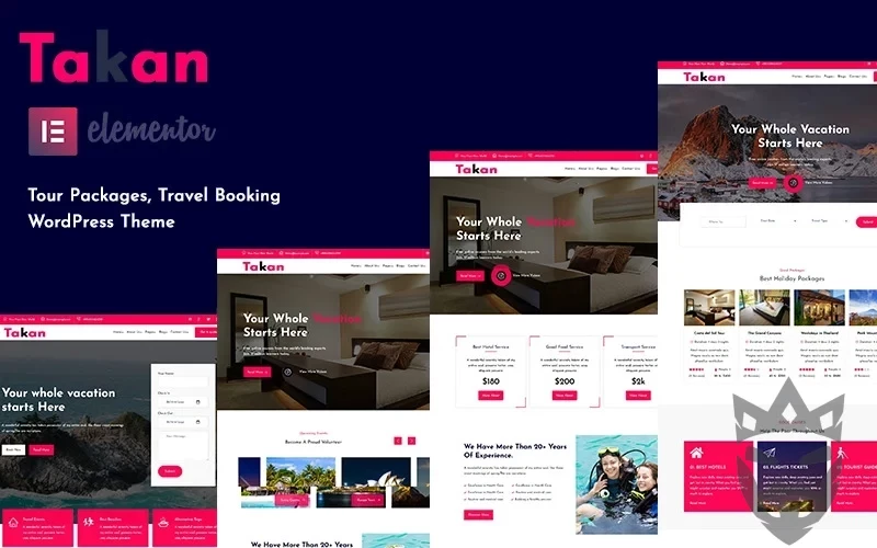 Takan Travel Agencies WordPress Theme