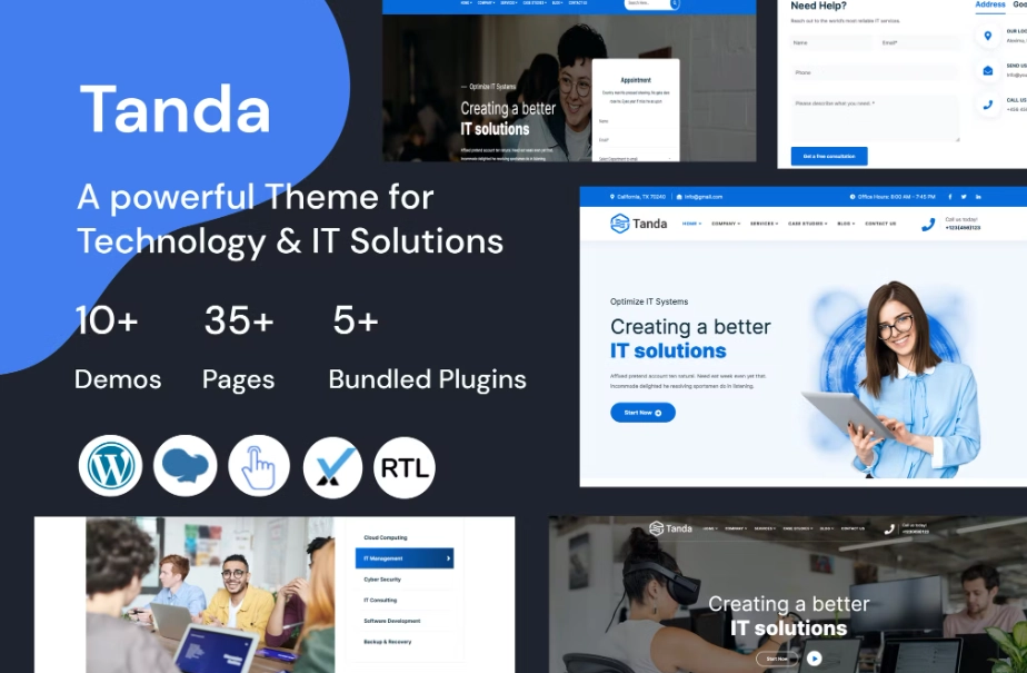 Tanda - Technology & IT Solutions WordPress Theme