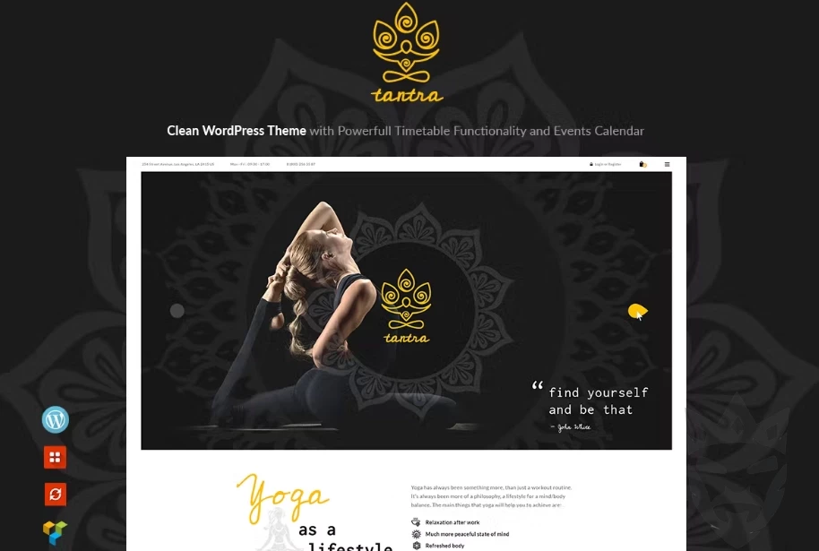 Tantra - A Yoga Studio and Fitness Club WP Theme