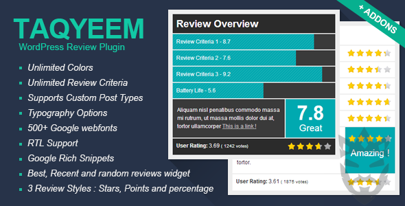 Taqyeem - WordPress Review Plugin