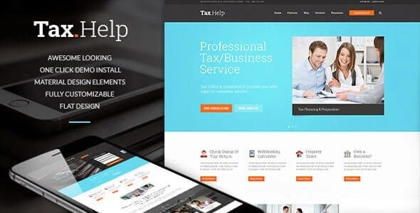 Tax Help - Finance  Accounting Adviser Theme