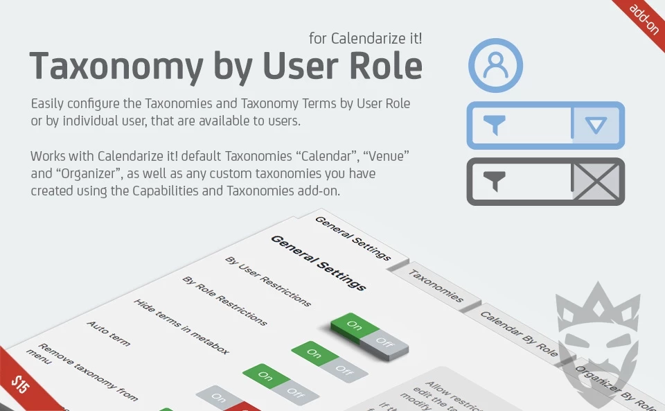 Taxonomy by User Role for Calendarize it!