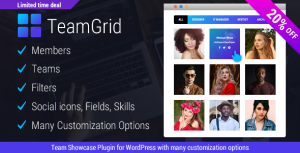 Team Grid - Team Member Showcase WordPress Plugin  Team Editor