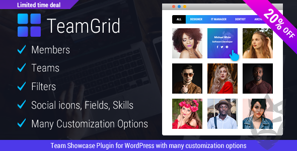 Team Grid - Team Member Showcase WordPress Plugin  Team Editor