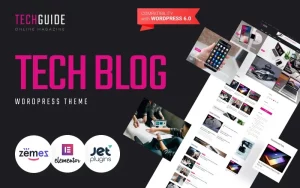 Techguide - Tech Blog WordPress Elementor Theme WordPress Theme