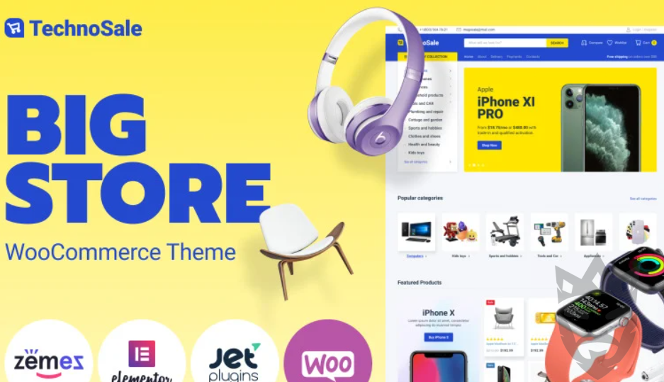 TechnoSale - Modern Online ECommerce Grocery Store WooCommerce Theme download