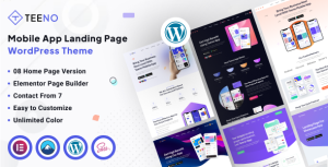 Teeno - App Landing WordPress Theme