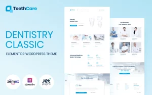 TeethCare - Dentistry Classic WordPress Elementor Theme WordPress Theme