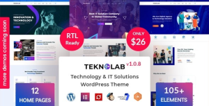 Teknolab - Technology  IT Solutions WordPress Theme