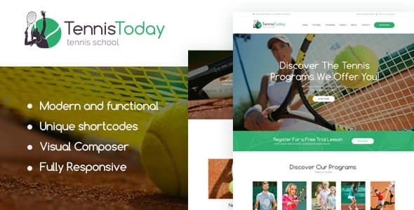 Tennis Today | Sport School & Events WordPress Theme