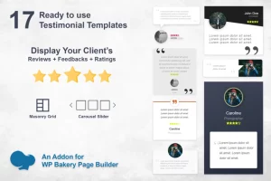 Testimonials Slider and Grid - WPBakery Addon