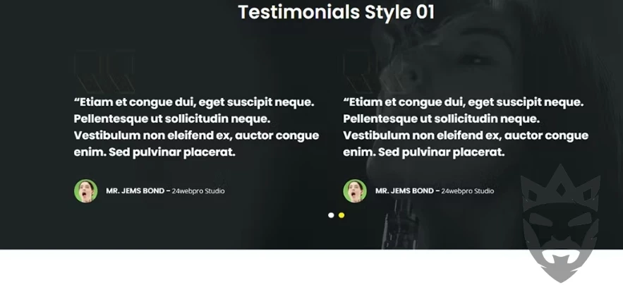 Testimonials widget For Elementor