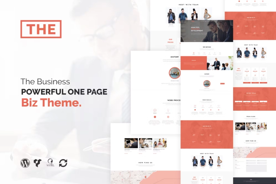 The Business - Powerful One Page Biz WP Theme