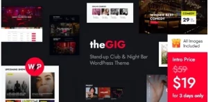 The Gig  – Stand-up Club & Night Bar WordPress Theme