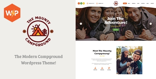 The Mounty | Hiking Campground  Children Camping WordPress Theme