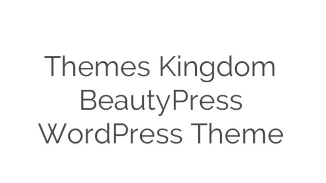 Themes Kingdom BeautyPress WordPress Theme