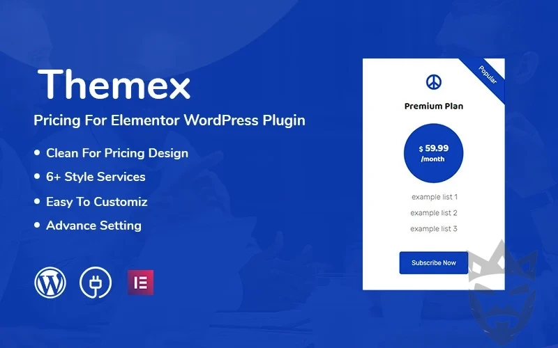 Themex Pricing For Elementor WordPress Plugin