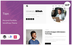 Tian – Minimal Personal Portfolio WordPress Theme