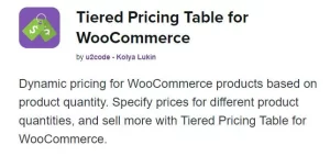 Tiered Pricing Table for WooCommerce