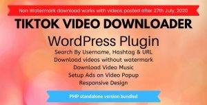 TikTok Video Downloader without Watermark - WordPress Plugin | WordPress