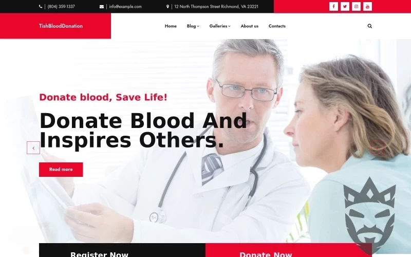 TishBloodDonation - Blood Donation WordPress Theme