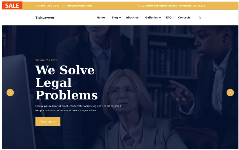 TishLawyer - Lawyer and Advocate WordPress Theme