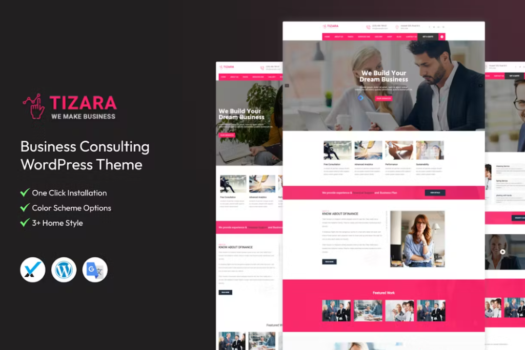 Tizara - Business Consulting WordPress Theme