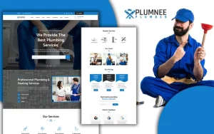 Tomaar-Plumnee Plumbing Services Landing Page WordPress Theme