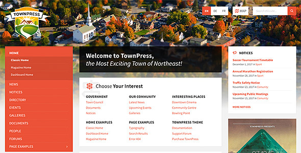 TownPress - Municipality  Town Government WordPress Theme