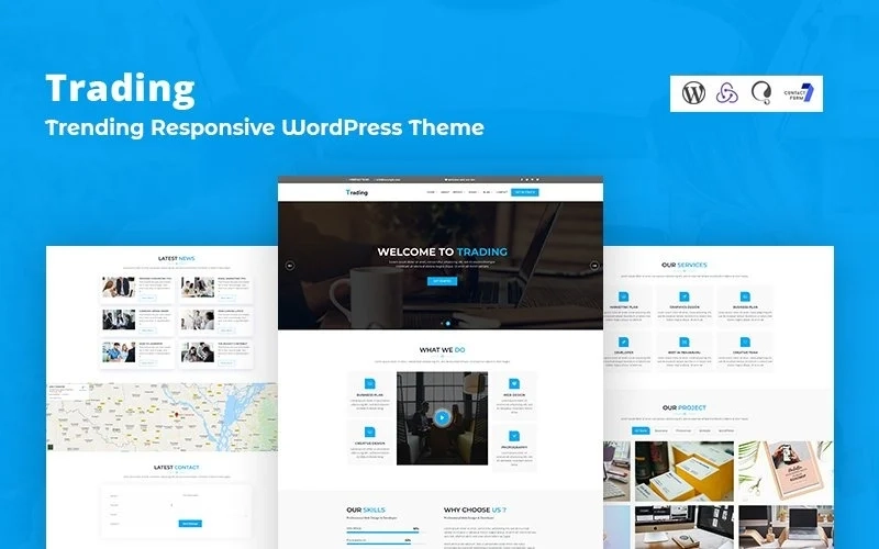 Trading - Trending Business WordPress Responsive Theme. WordPress Theme