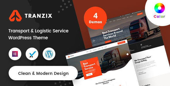 Tranzix- Logistics  Transportation WordPress Theme + RTL