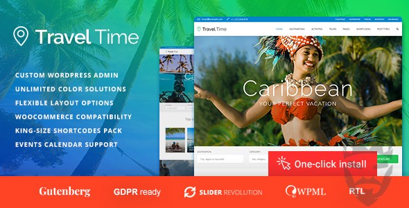 Travel Time - Tour and Hotel WordPress Theme