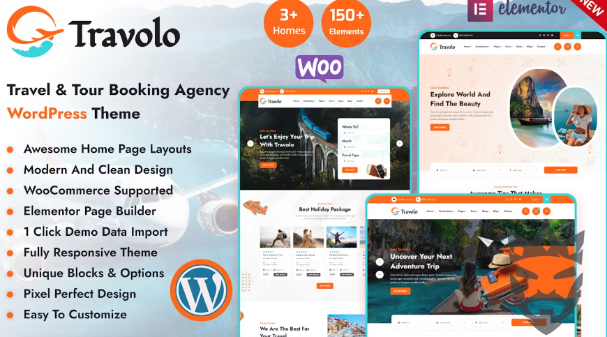 Travolo - Travel  Tour Booking WordPress Theme