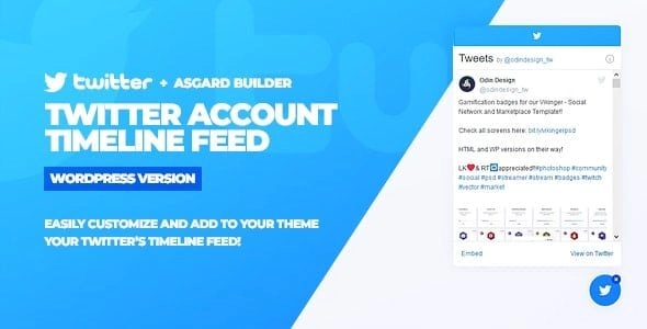 Twitter Timeline Feed WordPress Plugin