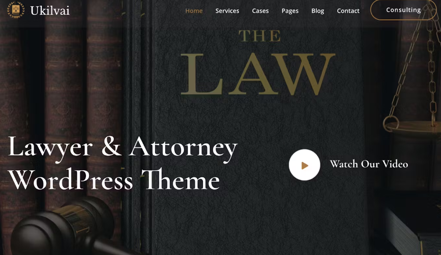 Ukilvai - Lawyer  Attorney WordPress Theme