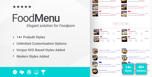 Ultimate Food Menu Addon for WPBakery Page Builder