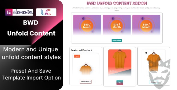 Unfold Content Addon For Elementor