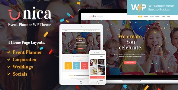 Unica - Event Planning  Wedding WordPress Theme