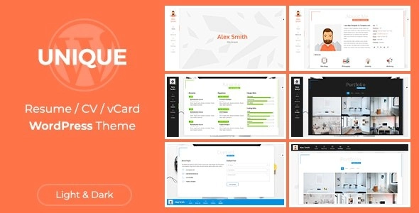 Unique | WordPress Resume Theme