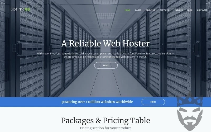 Uptime99 - Web Hosting WordPress Theme