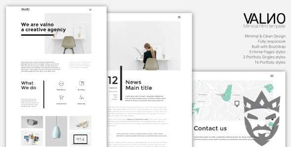 Valno - Minimal Creative Multi page Portfolio WordPress Theme