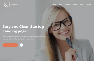 Vanessa - Startup Landing Page WordPress Theme